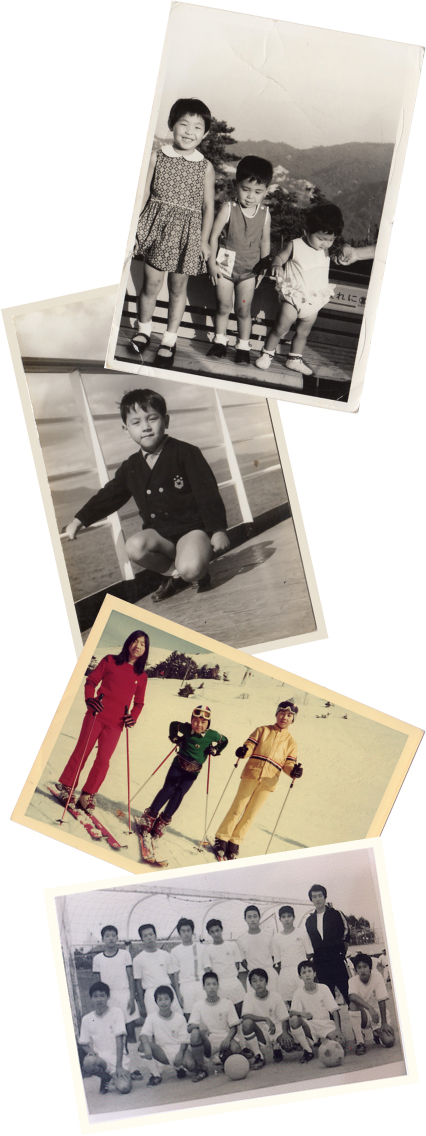 石塚理事長　幼少期、小学生、中学生当時の写真